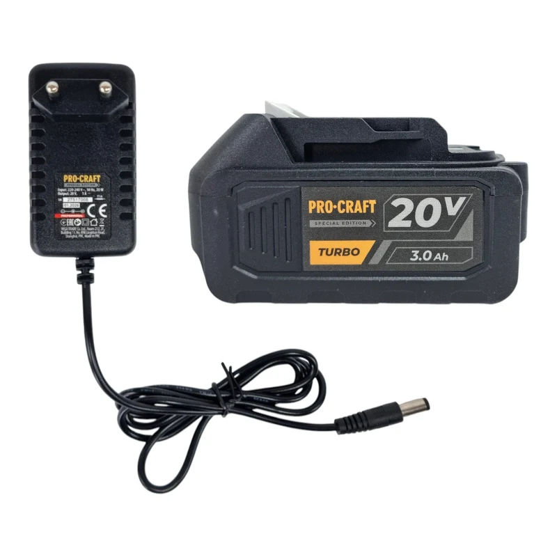 Procraft CT20BL Akku Rasentrimmer 20 V 30 cm Brushless Black Edition + 1x Akku 3,0 Ah + Ladegerät