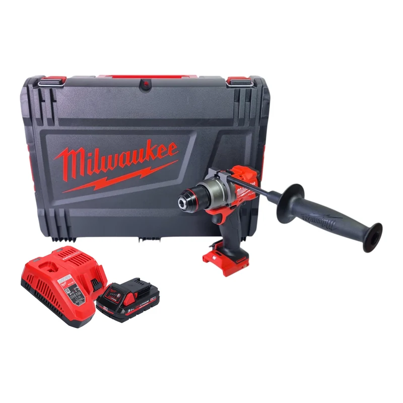 Milwaukee M18 FDD3-301X Akku Bohrschrauber 18 V 158 Nm Brushless + 1x Akku 3,0 Ah + Ladegerät + HD Box