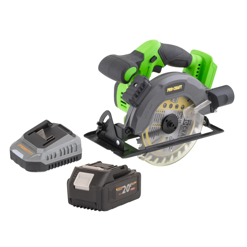 Procraft PCA28bb Akku Kreissäge 20 V 165 mm Brushless + 1x Akku 4,0 Ah + Ladegerät