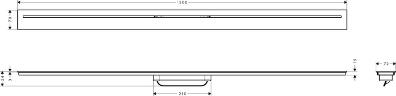HG Fertigset AXOR Drain Duschrinne 1200mm