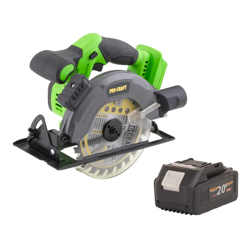 Procraft PCA28bb Akku Kreissäge 20 V 165 mm Brushless + 1x Akku 4,0 Ah - ohne Ladegerät