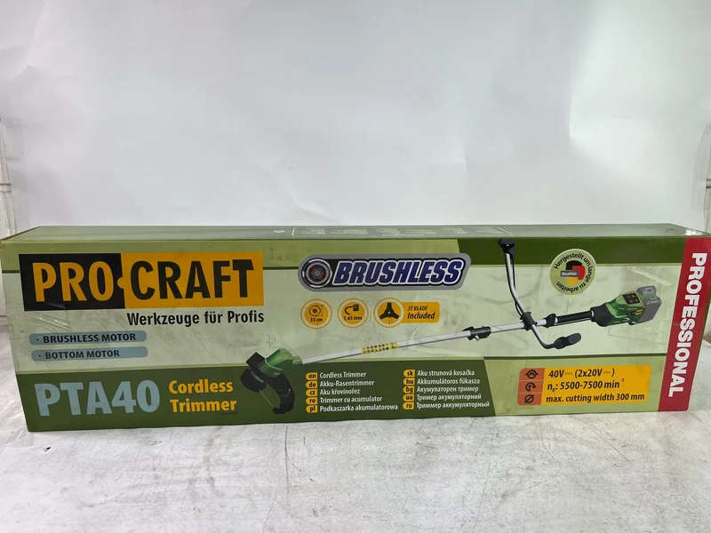 Procraft PTA40 Akku Freischneider 40 V ( 2x 20 V ) 300 mm Brushless Solo - ohne Akku, ohne Ladegerät - Unvollständig