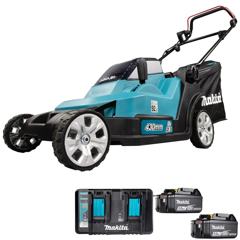 Lawnmower Makita DLM432PT2 18Vx2 5Ah