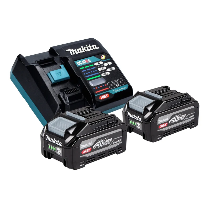 Makita Power Source Kit 2x BL 4040 F Akku 40 V max. 4,0 Ah XGT ( 2x 1910N6-8 ) + DC 40 RA Ladegerät ( 191E07-8 )