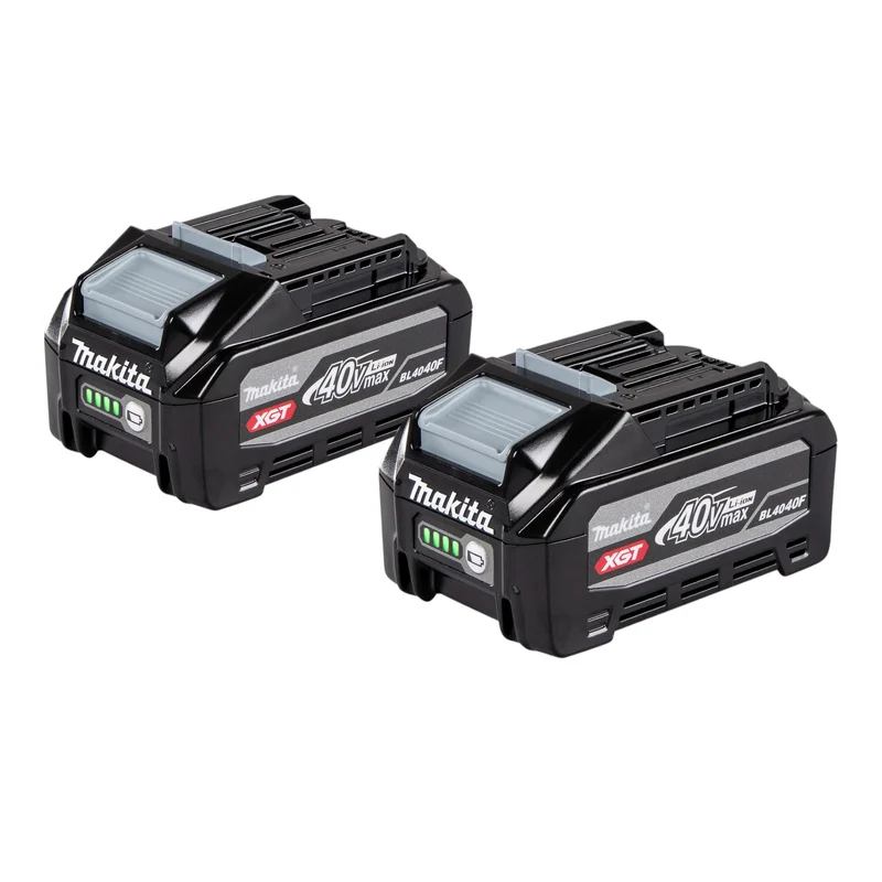 Makita Akku Set 2x BL 4040 F Li-Ion Akku 40 V max. 4,0 Ah XGT ( 2x 1910N6-8 ) mit LED Anzeige