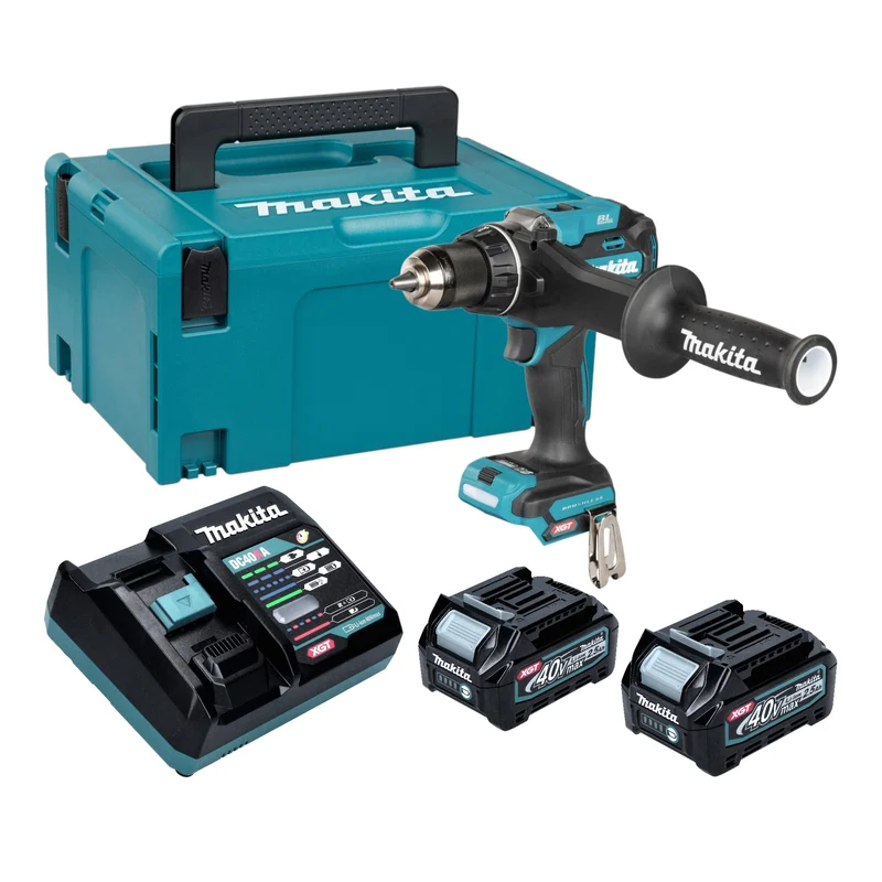 Makita DF 003 GD201 Akku Bohrschrauber 40 V max. 180 Nm Brushless + 2x Akku 2,5 Ah + Ladegerät + Makpac