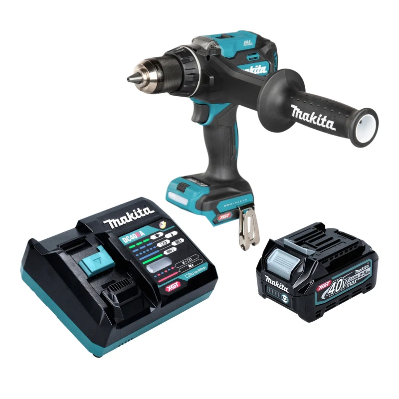 Makita DF 003 GD101 Akku Bohrschrauber 40 V max. 180 Nm Brushless + 1x Akku 2,5 Ah + Ladegerät