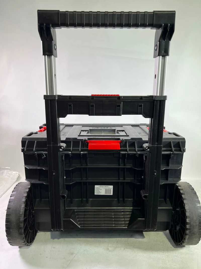 Qbrick System ONE Cart 2.0 Trolley 641 x 485 x 660 mm 52 l IP66 100 kg belastbar stapelbar mit Doppelteleskopgriff aus Aluminium - Beschädigt