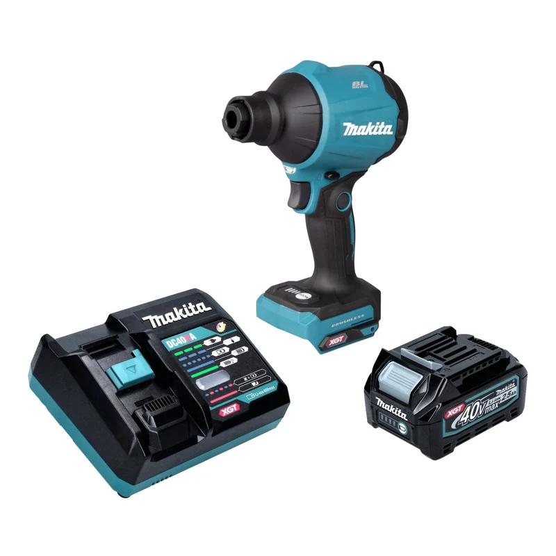 Makita AS 001 GD101 Akku Gebläse 40 V max. Brushless + 1x Akku 2,5 Ah + Ladegerät