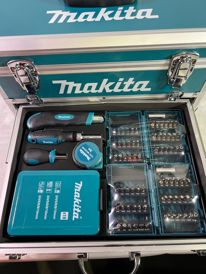 Makita DHP 482 RFX9 Akku Schlagbohrschrauber 18 V 62 Nm + 2x Akku 3,0 Ah + Ladegerät + Zubehör Set + Koffer - OVP Beschädigt