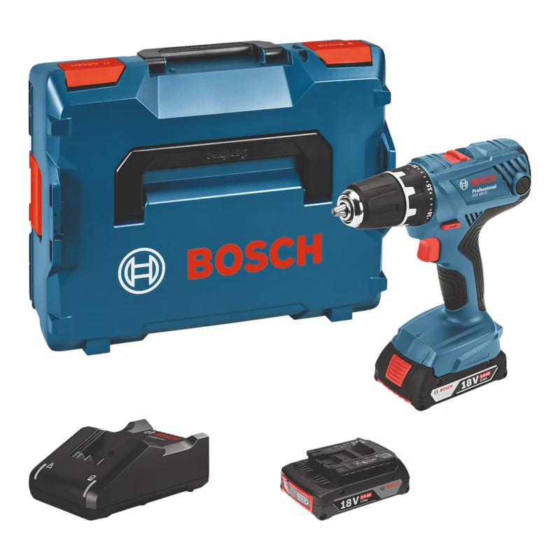 Bosch GSR 18V-21 Professional Akku Bohrschrauber 18 V 55 Nm ( 06019H1008 ) + 2x Akku 2,0 Ah + Ladegerät + L-Boxx