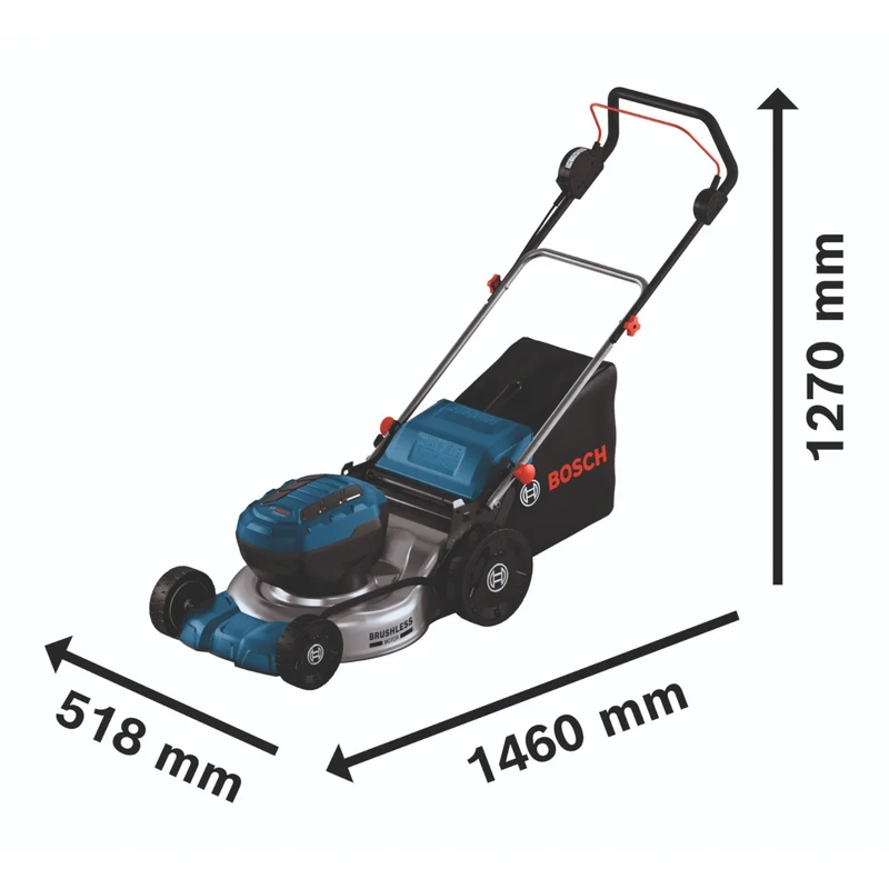 Bosch GRA 18V2-46 Professional Akku Rasenmäher 36 V ( 2x 18 V ) 46 cm ( 06008C8000 ) Brushless Solo - ohne Akku, ohne Ladegerät