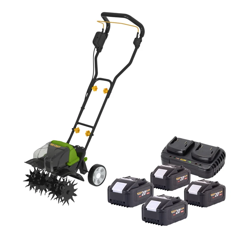 Procraft CT20/2bb Akku Kultivator 40 V ( 2x 20 V ) 360 mm Brushless + 4x Akku 8,0 Ah + Ladegerät