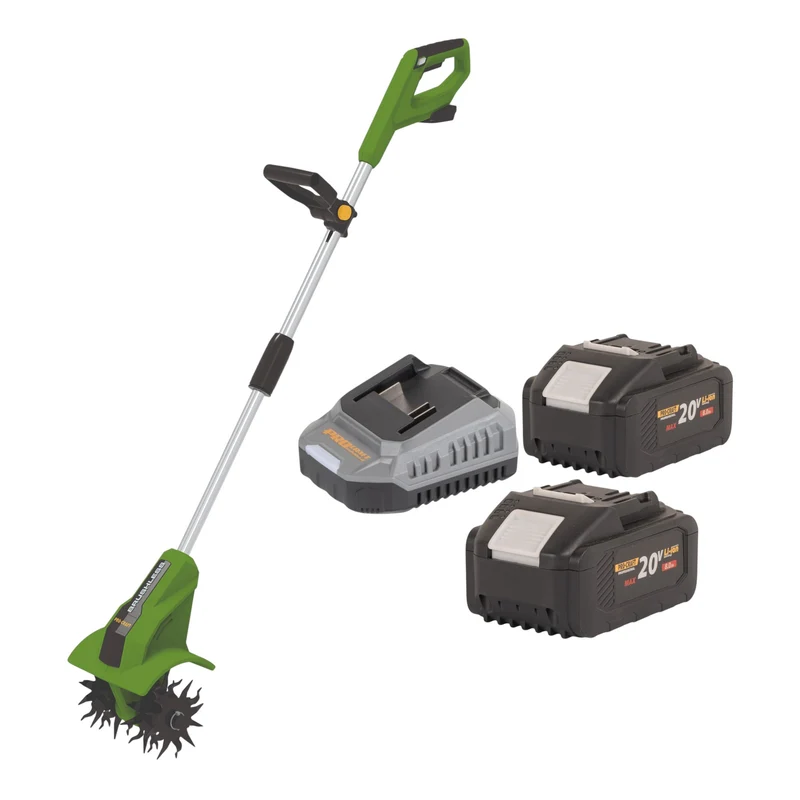 Procraft CT20bb Akku Kultivator 20 V 224 mm Brushless + 2x Akku 8,0 Ah + Ladegerät