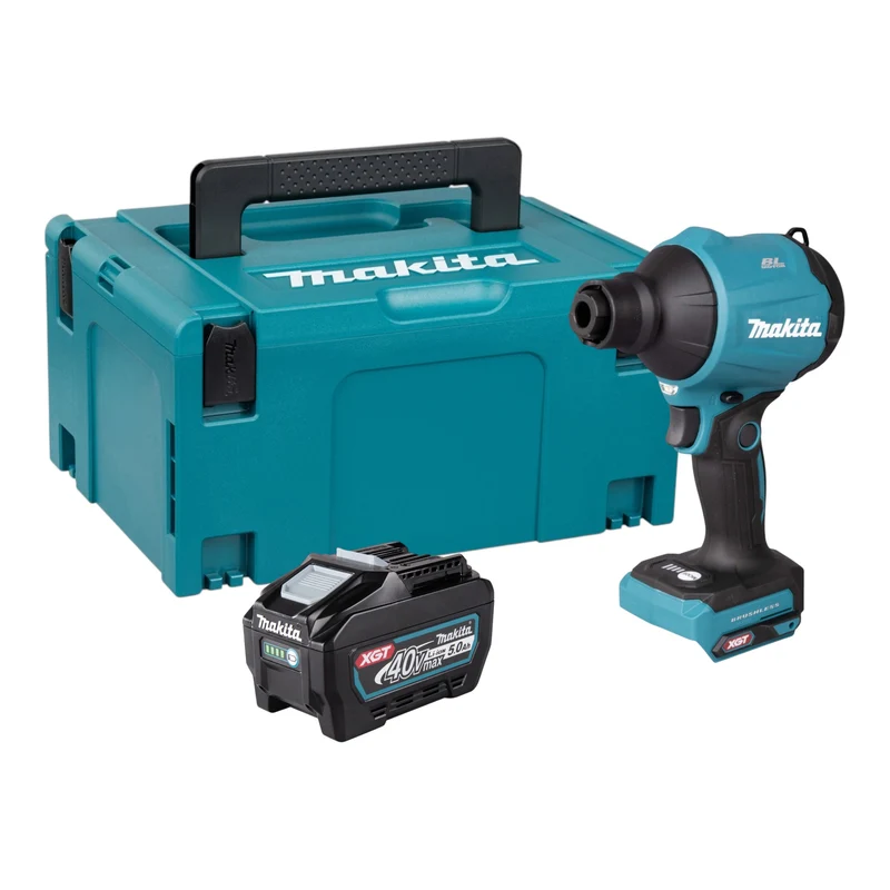 Makita AS 001 GT101 Akku Gebläse 40 V max. Brushless + 1x Akku 5,0 Ah + Makpac - ohne Ladegerät