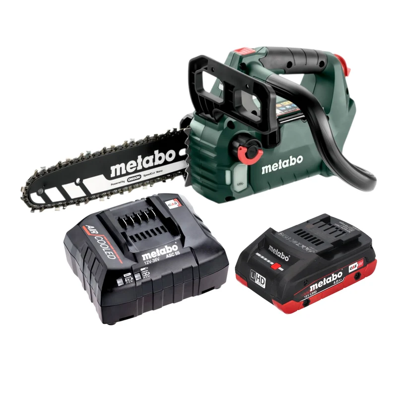 Metabo MS 18 LTX BL 25 Akku Kettensäge 18 V 25 cm Brushless + 1x LiHD Akku 4,0 Ah + Ladegerät