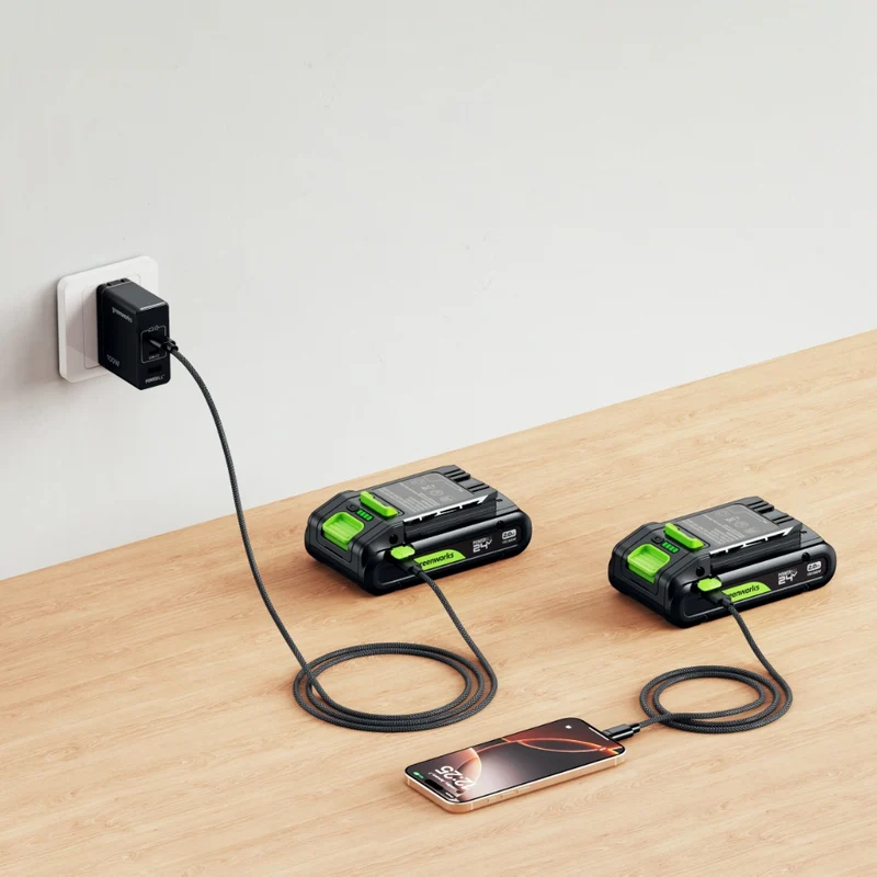 POWERALL 24V Starter Kit 2x 4Ah USB-C Akkus + 140W Ladegerät