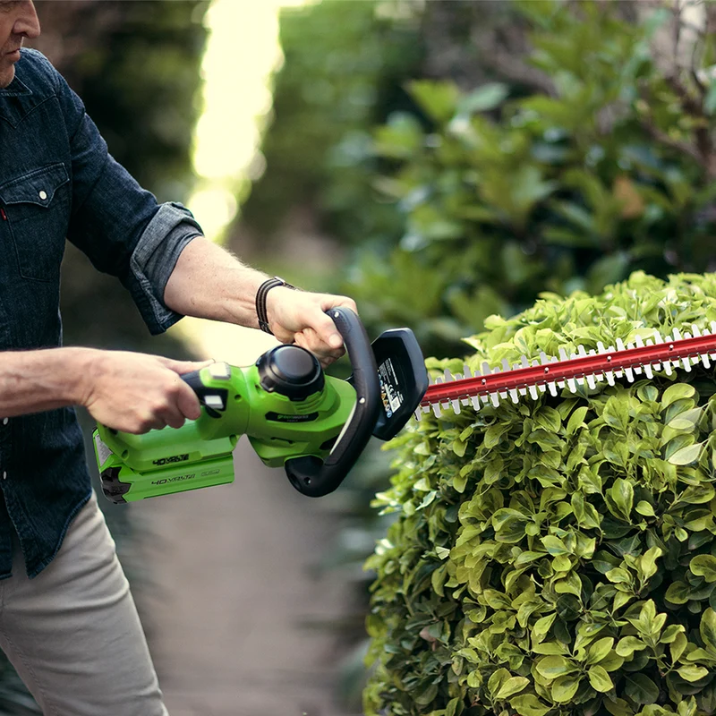 40V Rasenmäher 41cm + Heckenschere 61cm Set