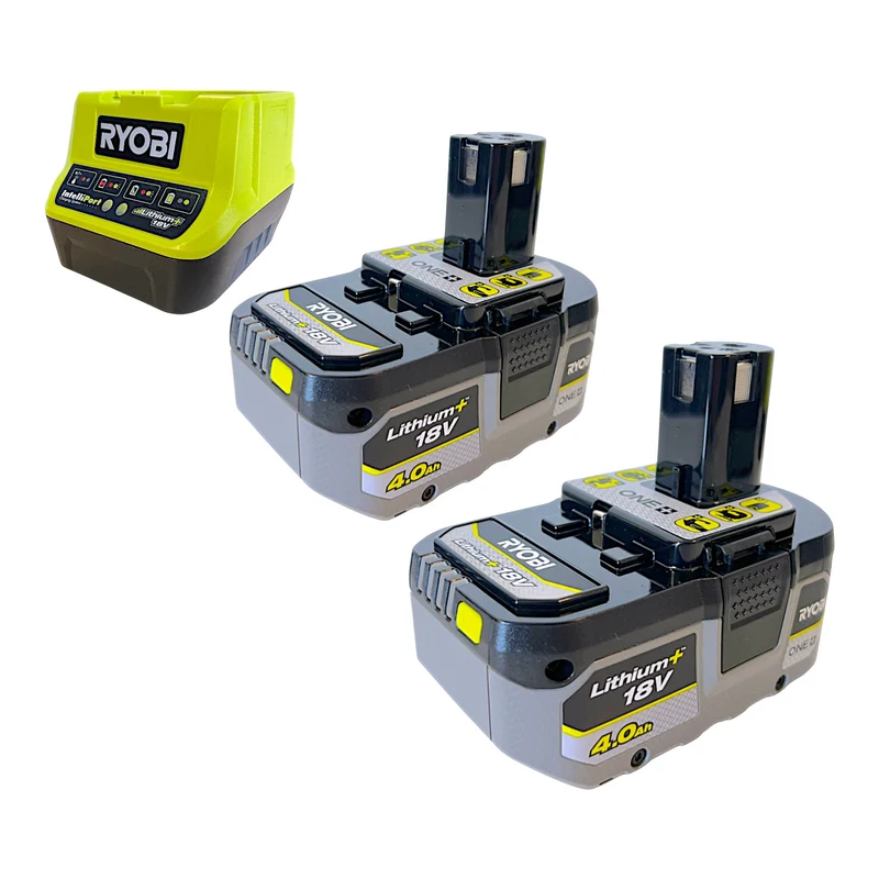 RYOBI RY18EGA-0 Akku Rasenkantenschneider 18 V 38 mm + 2x Akku 4,0 Ah + Ladegerät