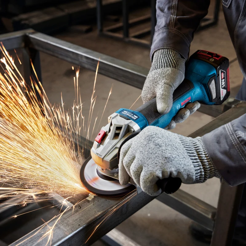 Bosch GWS 18V-8 Professional Akku Winkelschleifer 18 V 125 mm Brushless + 2x Akku 5,0 Ah + Ladegerät
