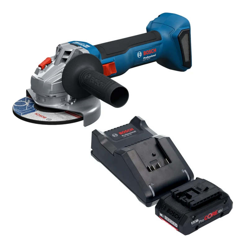Bosch GWS 18V-8 Professional Akku Winkelschleifer 18 V 125 mm Brushless + 1x ProCORE Akku 4,0 Ah + Ladegerät