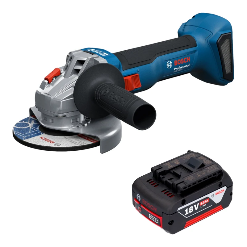 Bosch GWS 18V-8 Professional Akku Winkelschleifer 18 V 125 mm Brushless + 1x Akku 5,0 Ah - ohne Ladegerät