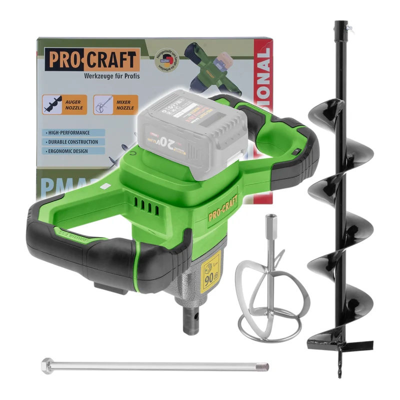 Procraft PMA20 Akku Erdbohrer 20 V Brushless Solo - ohne Akku, ohne Ladegerät