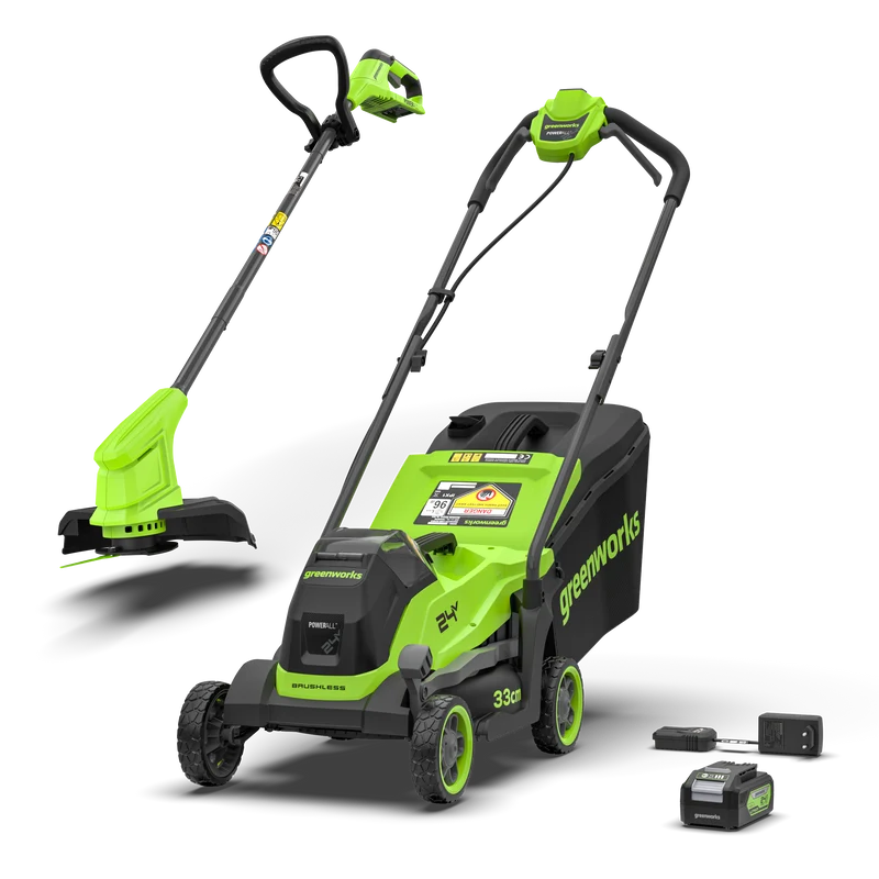 POWERALL 24V Rasenmäher 33cm + Rasentrimmer 25cm Gen. II Set