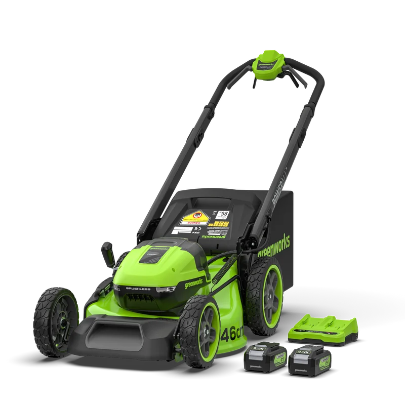 POWERALL 48V (24V x 2) Rasenmäher 46cm mit Radantrieb Gen. II - 2x 4Ah Akkus