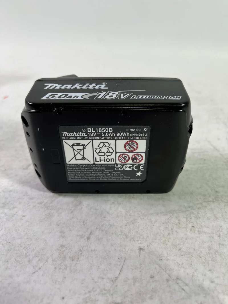 Makita BL 1850 B Li-Ion Akku 18V 5,0 Ah ( 197280-8 / 632f15-1 ) mit LED Anzeige - Nachfolger von 196672-8 - Reparaturgerät