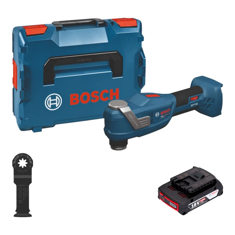 Bosch GOP 18V-30 Akku Multifunktionswerkzeug 18 V Starlock Plus Brushless + 1x Akku 2,0 Ah + L-Boxx - ohne Ladegerät