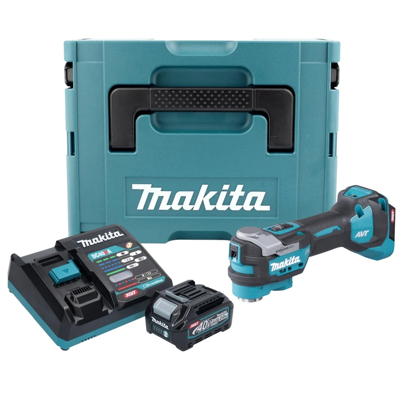 Makita TM 001 GA101 Akku Multifunktionswerkzeug 40 V max. Starlock Max Brushless + 1x Akku 2,0 Ah + Ladegerät + Makpac