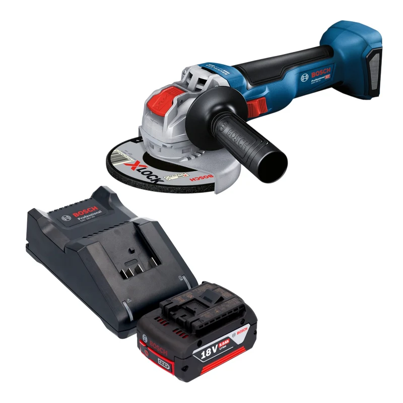 Bosch GWX 18V-10 Akku Winkelschleifer 18 V 125 mm Brushless + 1x Akku 5,0 Ah + Ladegerät