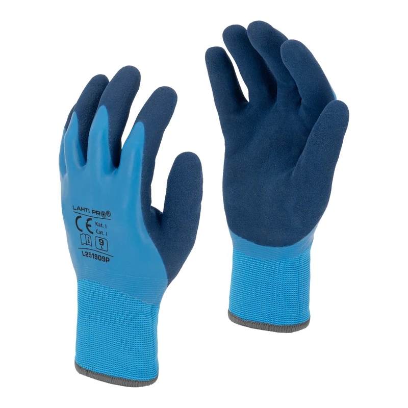 LAHTI PRO Latexbeschichtete Schutzhandschuhe mit Acryl Isolierung Größe 10 ( L251910K ) blau