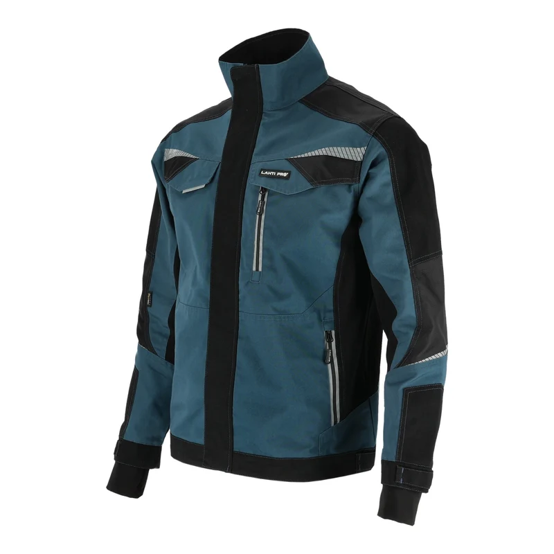 LAHTI PRO Arbeitsjacke mit Reflexstreifen Slim-Fit Größe XL ( L4042104 ) türkis schwarz