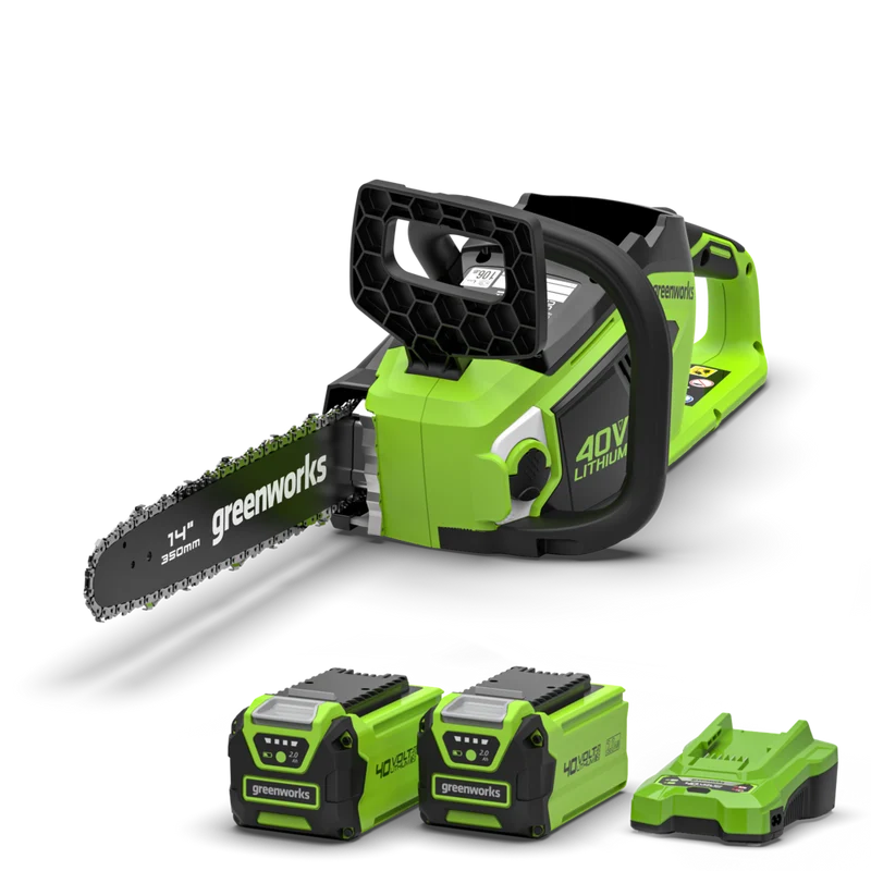40V Kettensäge 35cm 1,5 kW - 2x 2Ah Akkus