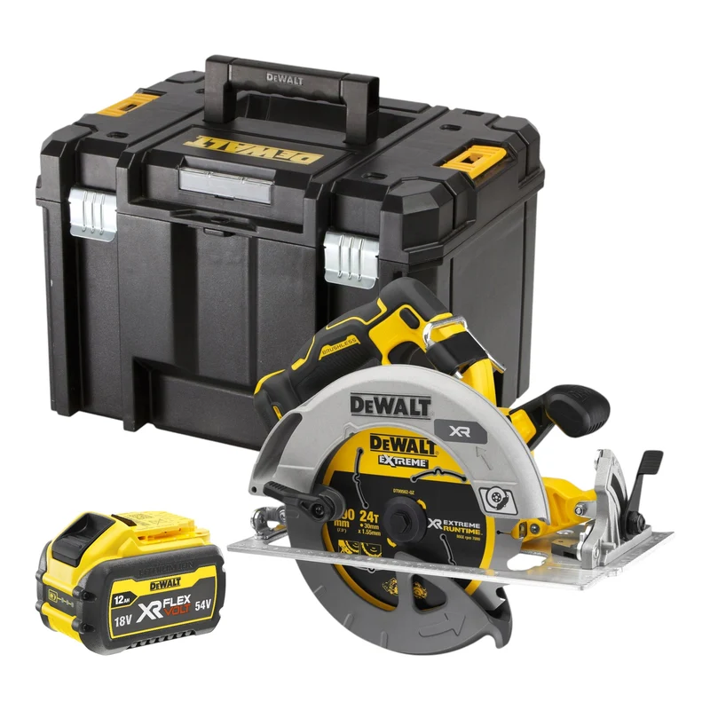 DeWalt DCS 573 NT Akku Handkreissäge 18 V 190 x 30 mm Brushless + 1x Akku 12,0 Ah + TSTAK - ohne Ladegerät