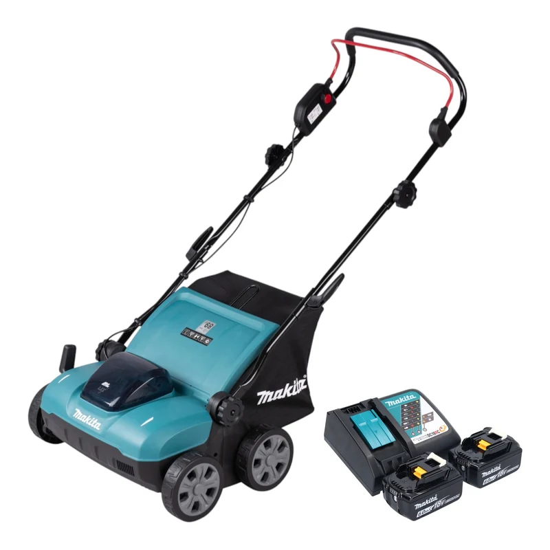 Makita DUV 320 RG2 Akku Vertikutierer 18 V 32 cm 30 l Brushless + 2x Akku 6,0 Ah + Ladegerät