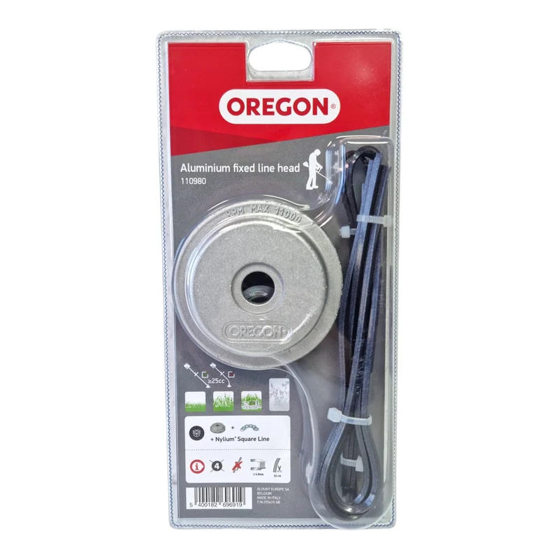 Oregon 110980 Aluminium Fadenkopf Set 2tlg. Nyliumfaden 42 cm 2,55 / 3,75 mm