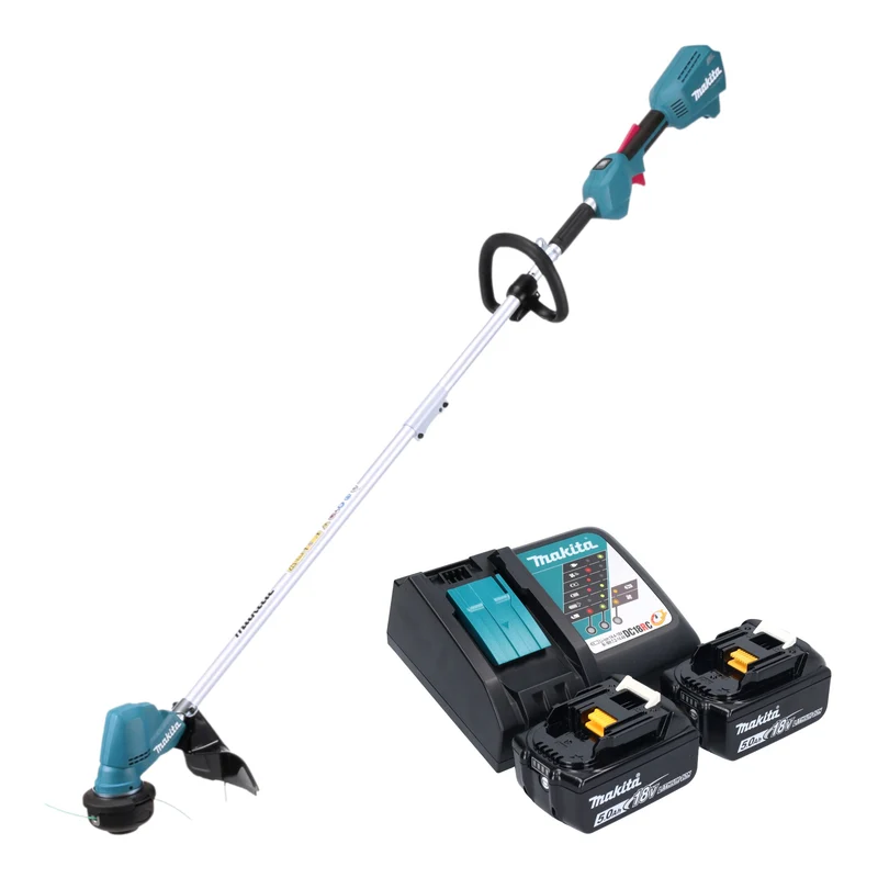 Makita DUR 192 LRT Akku Rasentrimmer 18 V 300 mm Brushless + 2x Akku 5,0 Ah + Ladegerät
