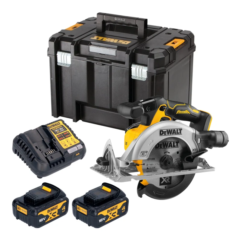 DeWalt DCS 565 M2T Akku Handkreissäge 18 V 165 mm Brushless + 2x Akku 4,0 Ah + Ladegerät + TSTAK