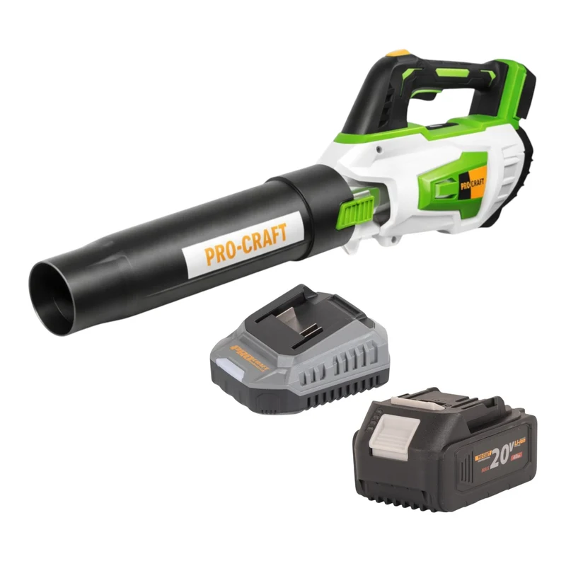 Procraft PB20 Akku Laubbläser 20 V TURBO + 1x Akku 4,0 Ah + Ladegerät