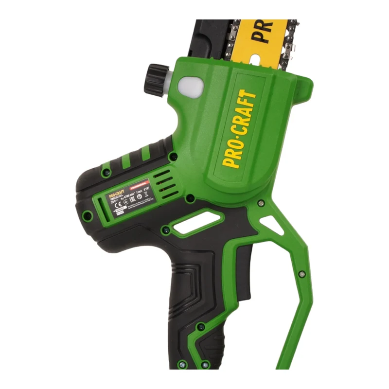 Procraft PKA32Li Akku Kettensäge 20 V 203 mm Brushless + Teleskop Verlängerung Aufsatz + 1x Akku 4,0 Ah + Ladegerät + Koffer