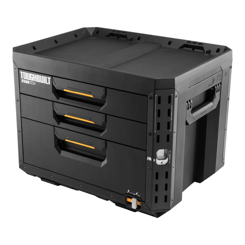 Toughbuilt STACKTECH Werkzeug Box abschliessbar mit 3 Schubladen 533 x 406 x 395 mm ( TB-B1-D-73 )