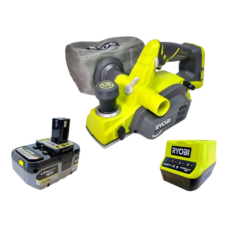 Ryobi R18PL-0 Akku Hobel 18 V 82 mm + 1x Akku 4,0 Ah + Ladegerät