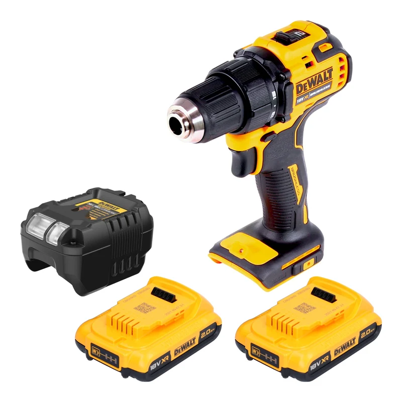 DeWalt DCD 708 D2 Akku Bohrschrauber 18 V 65 Nm Brushless + 2x Akku 2,0 Ah + Ladegerät