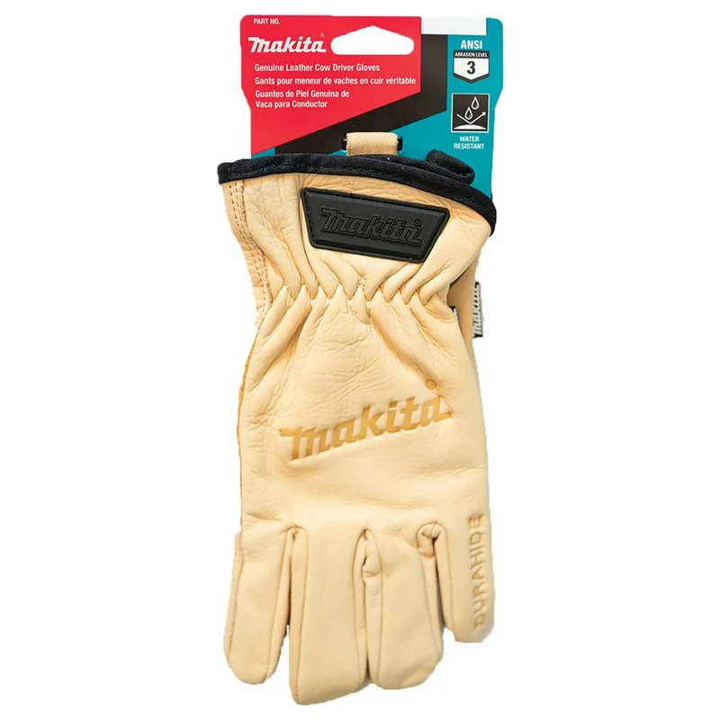 Work Gloves Makita P-84632 Cow Driver Leather Size L