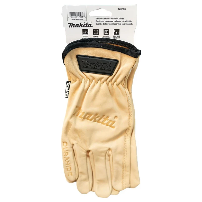 Work Gloves Makita P-84632 Cow Driver Leather Size L