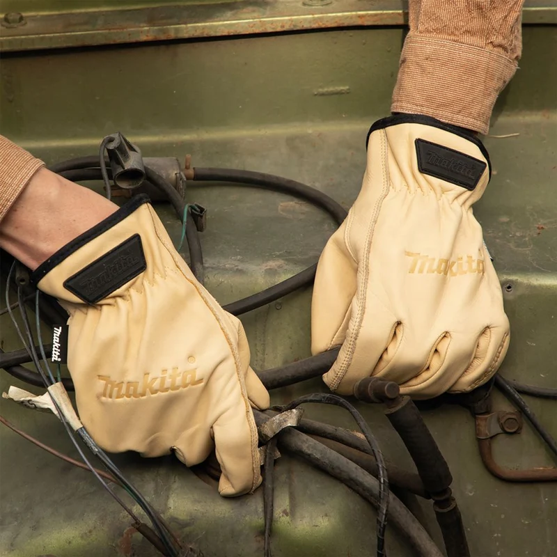 Work Gloves Makita P-84632 Cow Driver Leather Size L