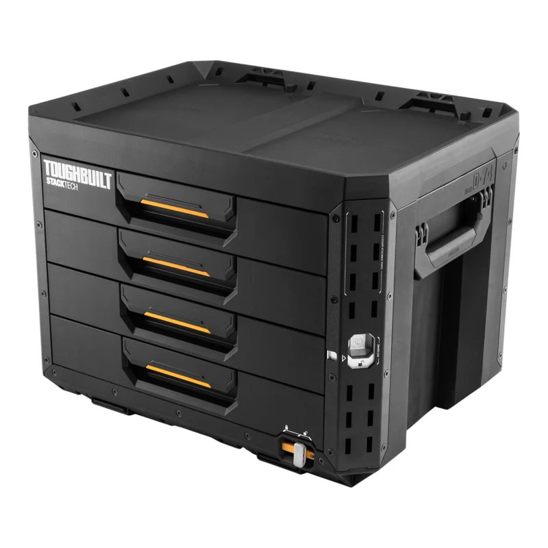 Toughbuilt STACKTECH Werkzeug Box abschliessbar mit 4 Schubladen 533 x 406 x 395 mm ( TB-B1-D-74 )
